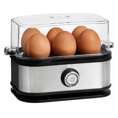 Fierbator de oua, Inox, Capacitate 6 oua, Indicator luminos, Timer, Semnal acustic de final, Fara BPA, Usor de curatat si de folosit