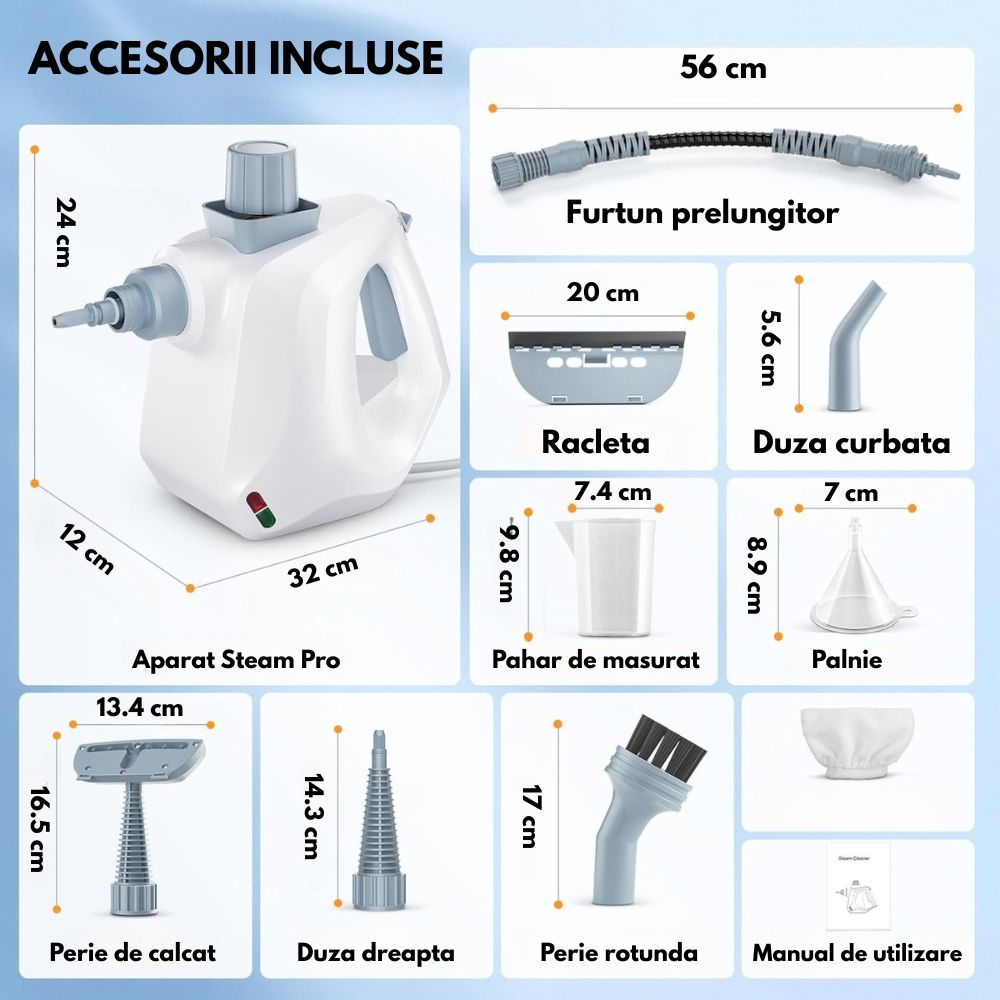 SteamPro - Aparat de Curatat cu Aburi Fara Chimicale