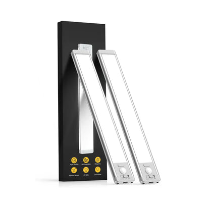 Iluminare pentru dulapuri/sub mobilier, reîncărcabilă, pachet 2 bucăți – 3 temperaturi de culoare și 5 niveluri de luminozitate, senzor de mișcare, autonomie îndelungată